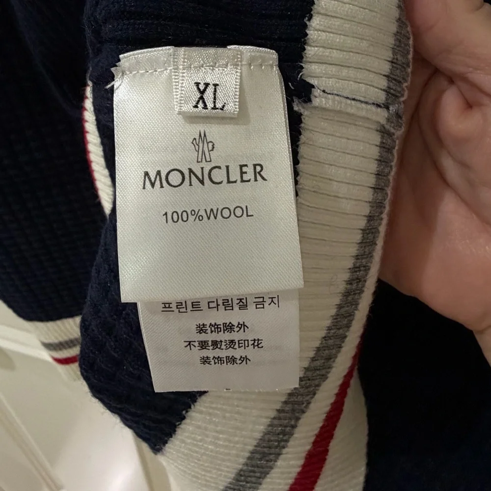MONCLER Gamme Bleu Navy Crew Neck Sweater XL - Picture 5 of 8